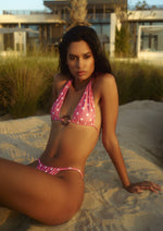 CINDY CHEEKY BIKINI BOTTOM IN PINK POLKA DOT