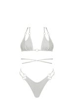 LEXI CHEEKY BIKINI BOTTOM IN SILVER