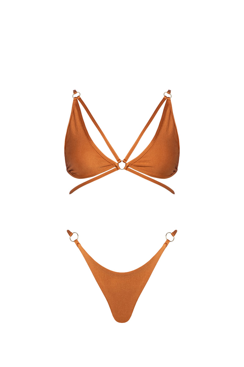 DULCE BIKINI TOP IN BRONZE